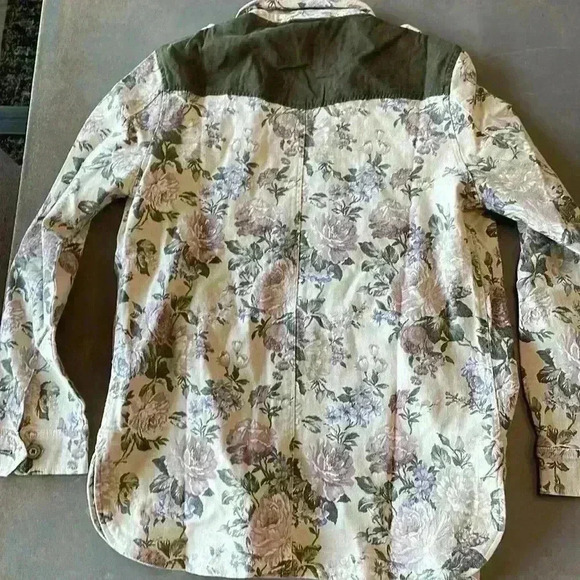 English Rose Multicolor Floral Studded Long Sleeve Button Front Jacket Size M - Picture 9 of 12